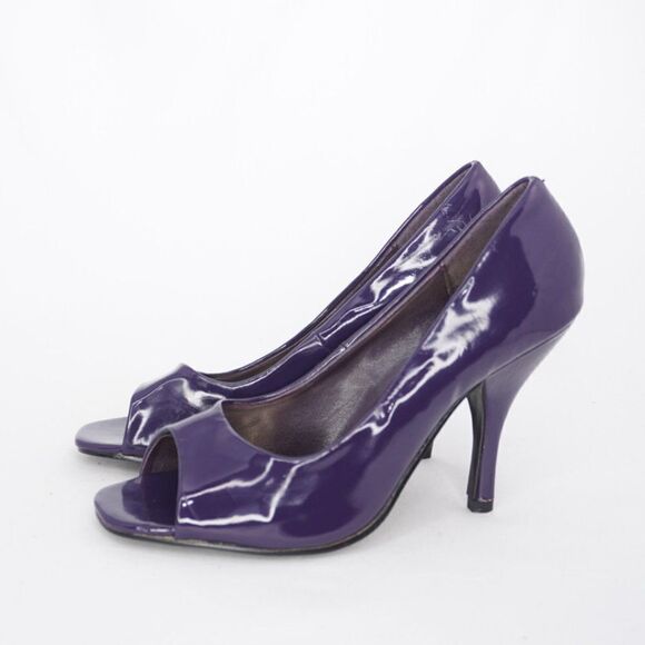 Pierre Dumas Purple Patent Leather Branda 2 Heels, Size 6.5 - Picture 6 of 8